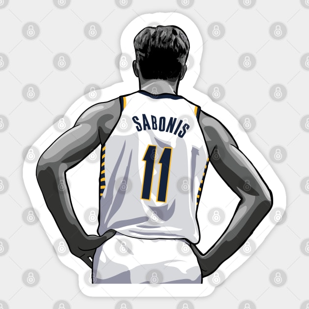 Domantas Sabonis Vector Standing Sticker by qiangdade